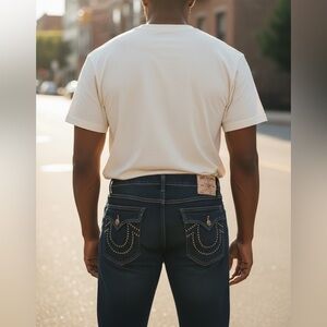 True Religion Jean Men 36x32 Geno Relaxed Slim